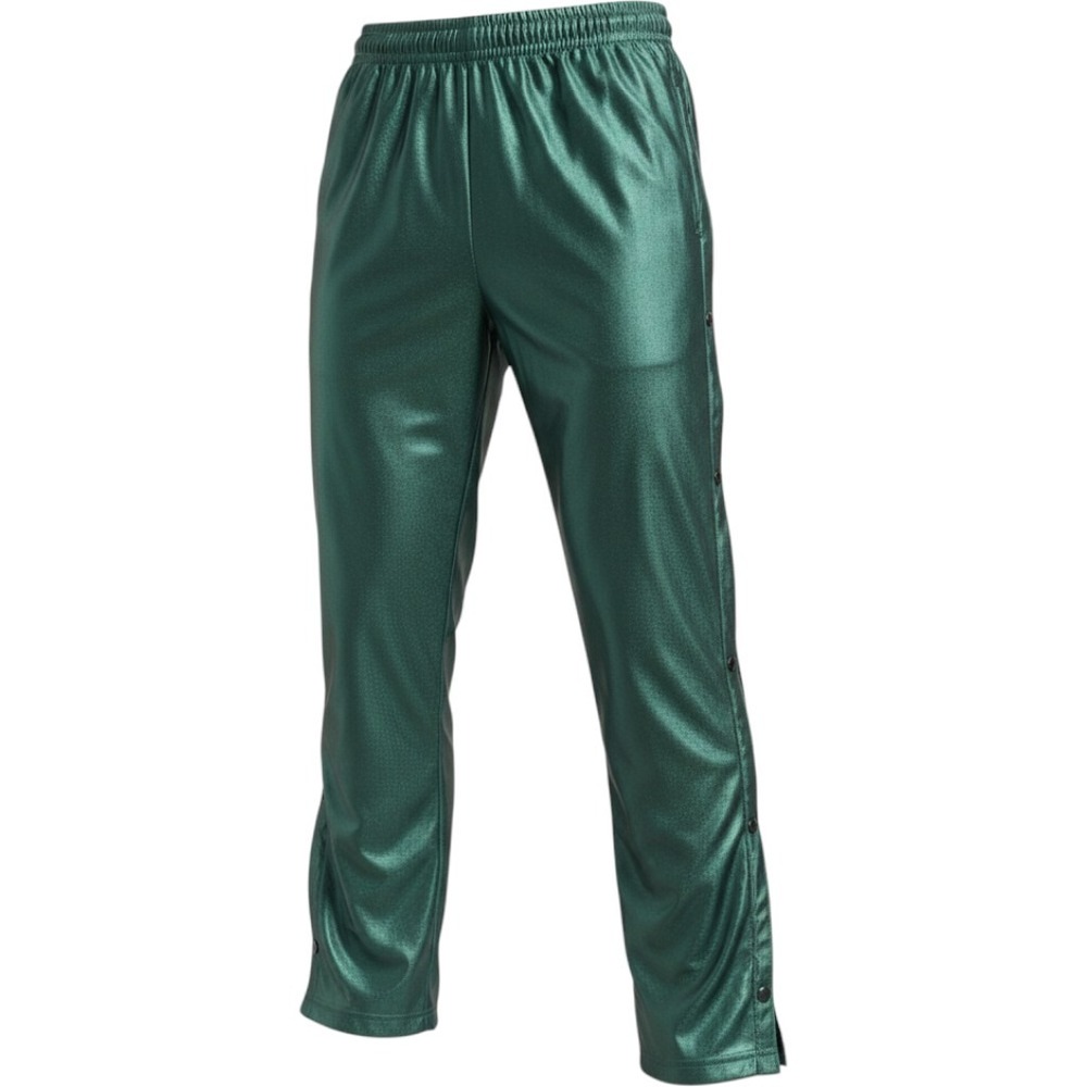 Alleson Athletic Men XL Green Metallic Breakaway Snap Shiny Warm Up Pants Dazzle